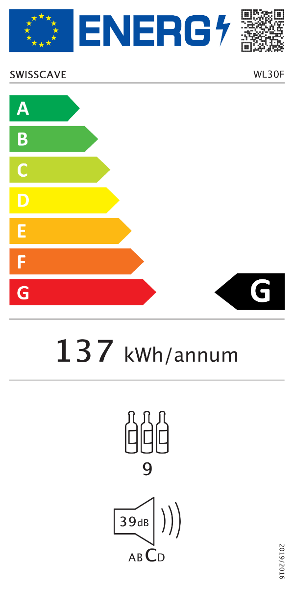 Swisscave - Classic Edition Single Zone Wine Cooler WL30F (9 Fl.)