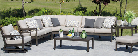 The Lucia Sectional by Ratana Wicker Land Patio