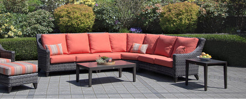 The Whidbey Island Sectional by Ratana Wicker Land Patio