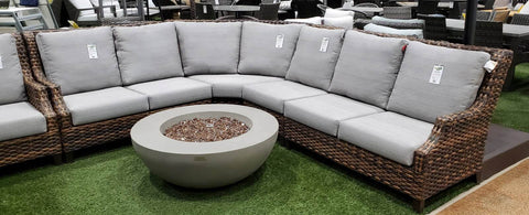 The Whidbey Island Sectional by Ratana Wicker Land Patio