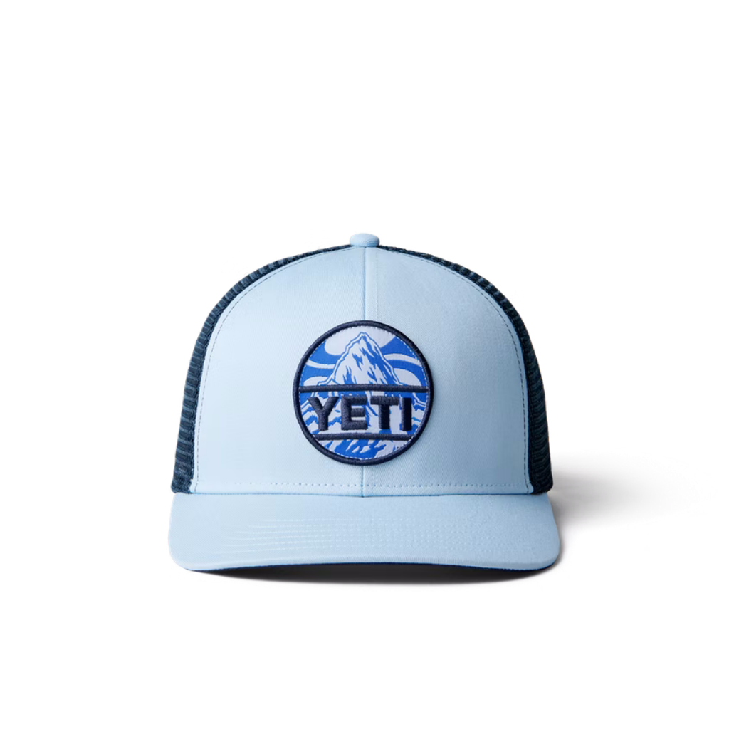 Light Blue Trucker Hat - Mountain Badge | Wicker Land Patio Calgary ...