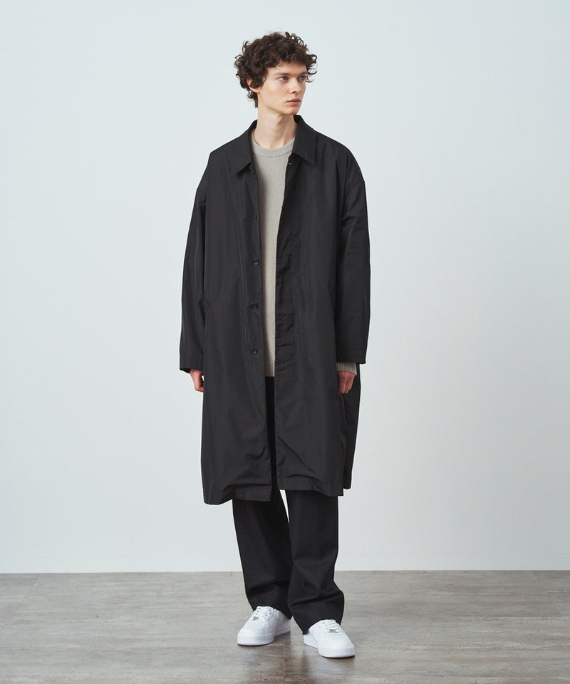 ATON / dope dye nylon balmacaan coat / 4-