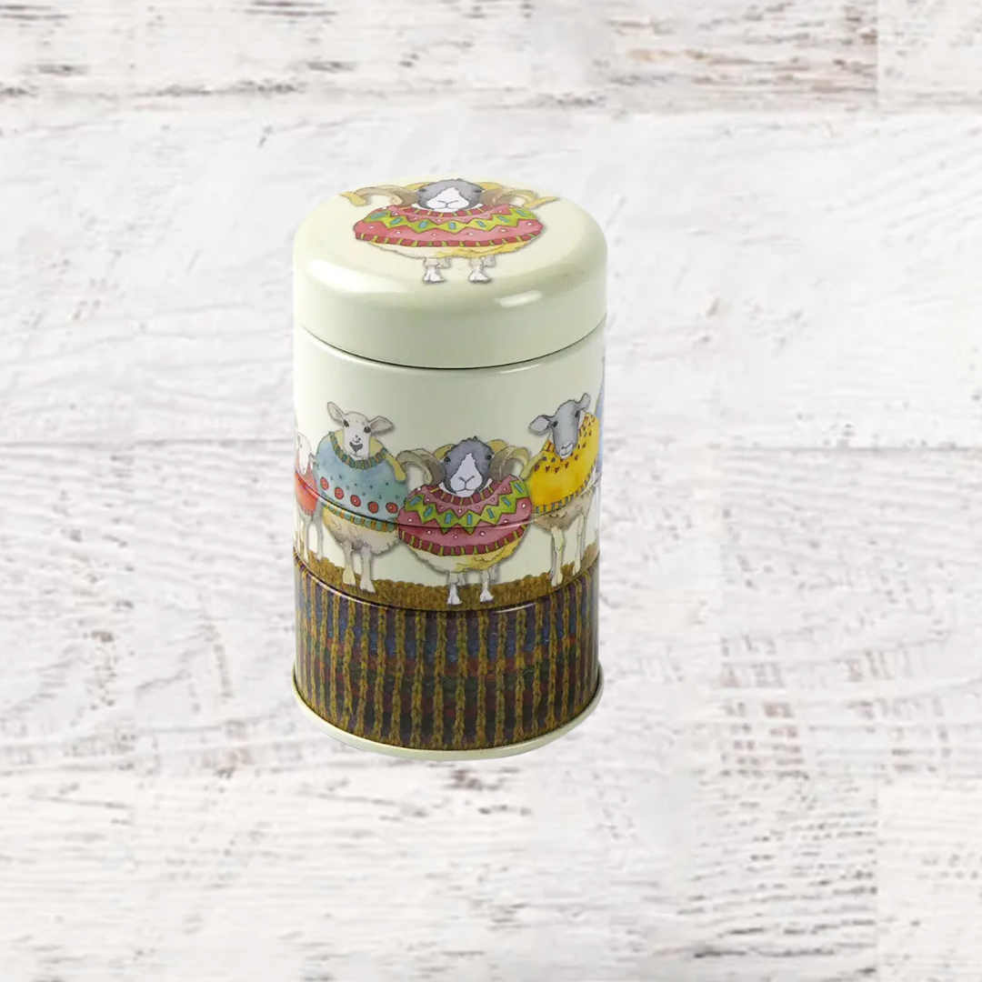 British Sheep in Sweaters Stacking Tin