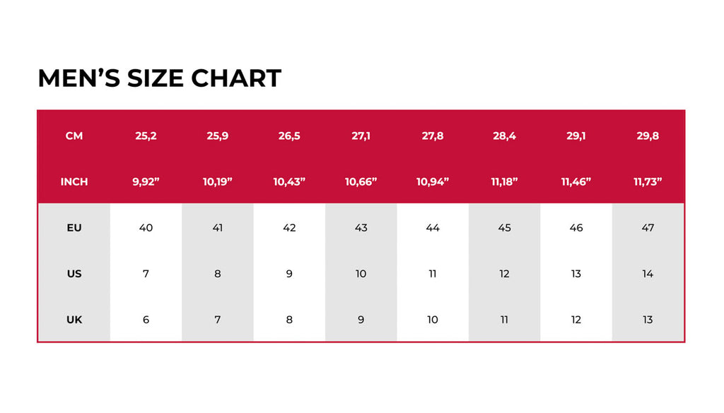 Size Chart Golf Shoes – Duca del Cosma US