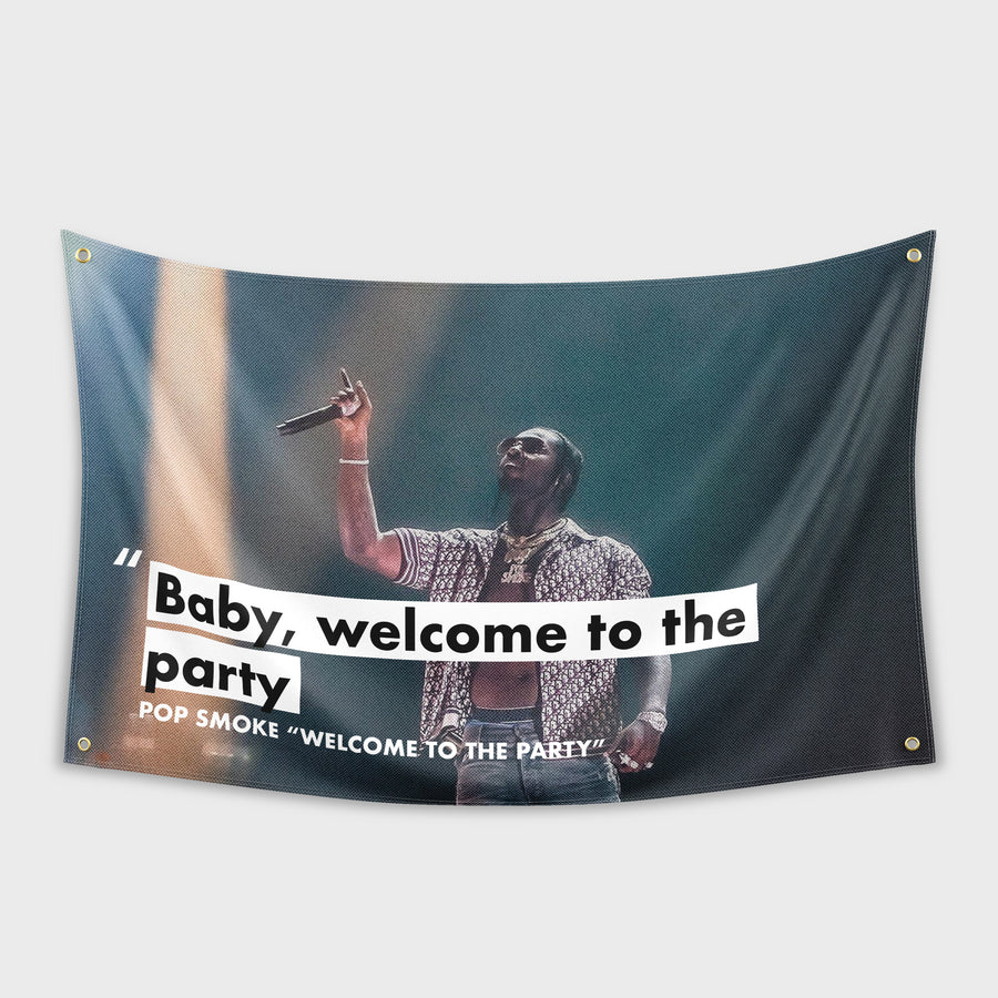- Welcome To Party Flag | Pop Smoke Tapestry –