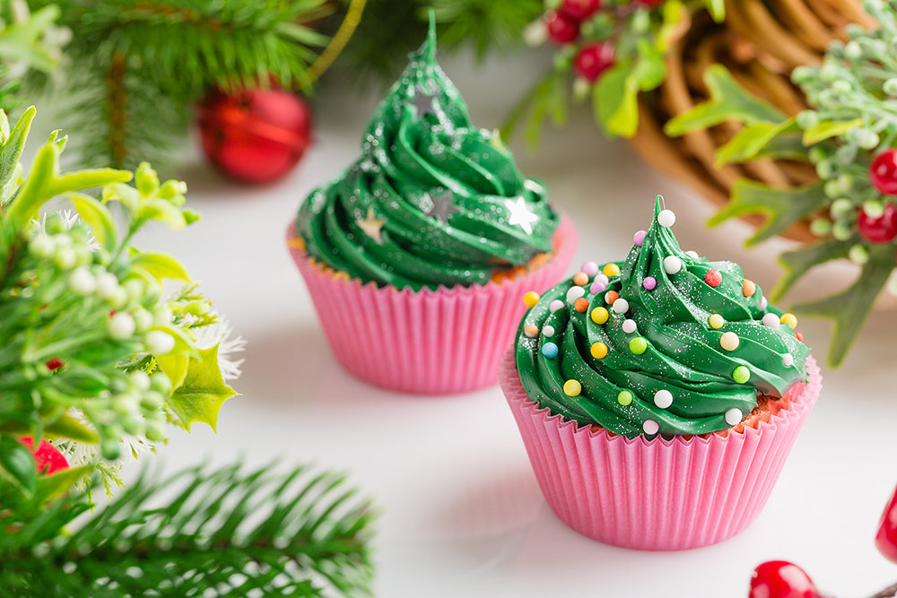 Christmas Tree Cupcakes | JustIngredients