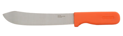 7.75” (20cm) Stainless Steel Butcher/Field Knife w/orange plastic handle