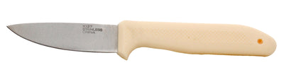 3.5” Blade, white handled, stainless blade food processing knife