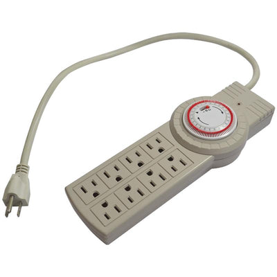 ultragrow-120v-power-strip-8-heavey-duty-outlets-w-timer