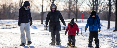 snowshoes - northern lites - family