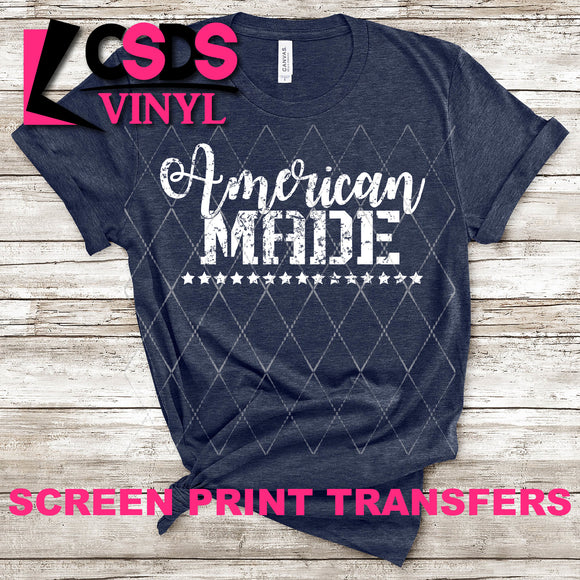 Screen Print Transfer - American Made - White – CSDS Vinyl