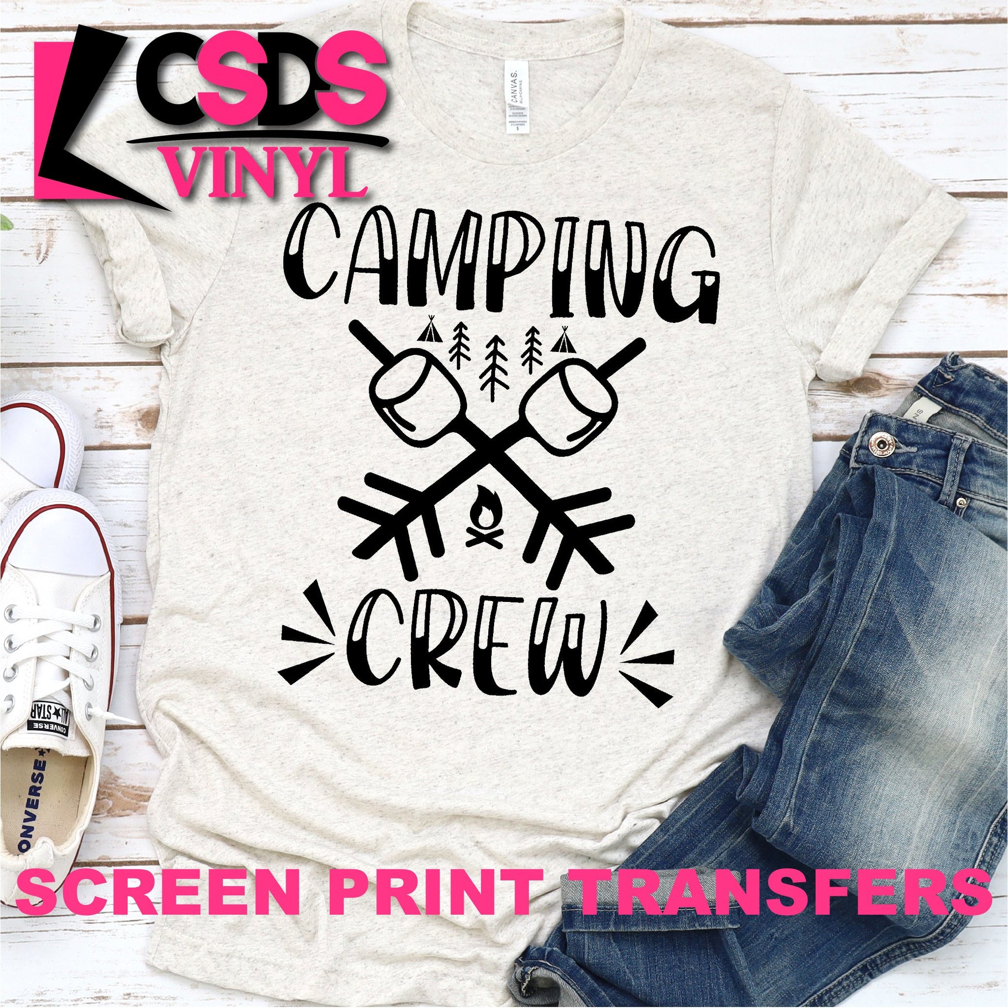 Download Screen Print Transfer Camping Crew Black Csds Vinyl