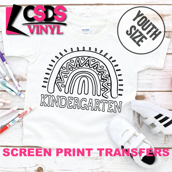 screen print transfer  kindergarten coloring page youth  black