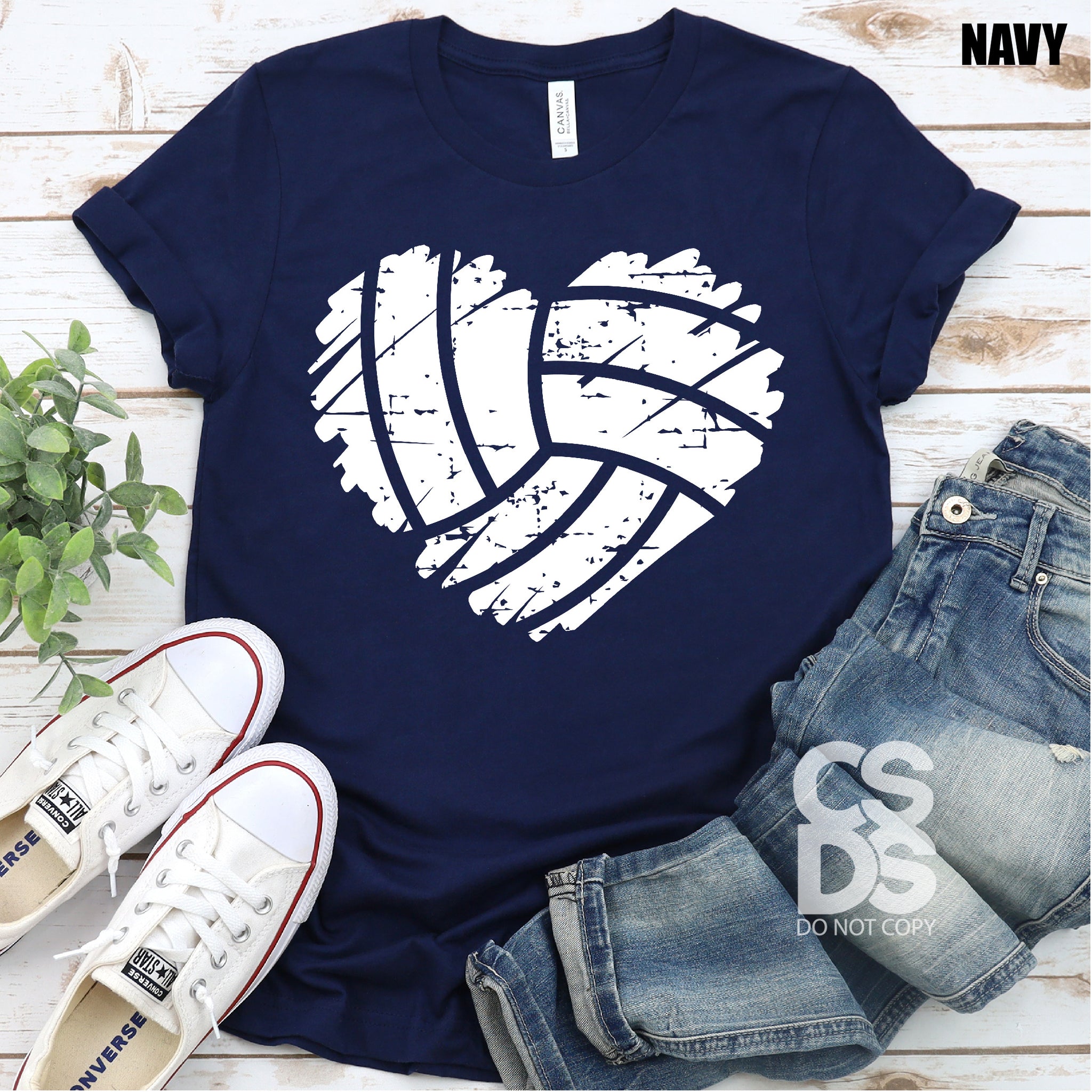 Screen Print Transfer - Distressed Volleyball Heart - White – CSDS Vinyl