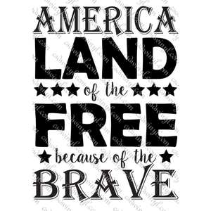 Download Svg0074 America Land Of The Free Because Of The Brave Svg Cut File Csds Vinyl