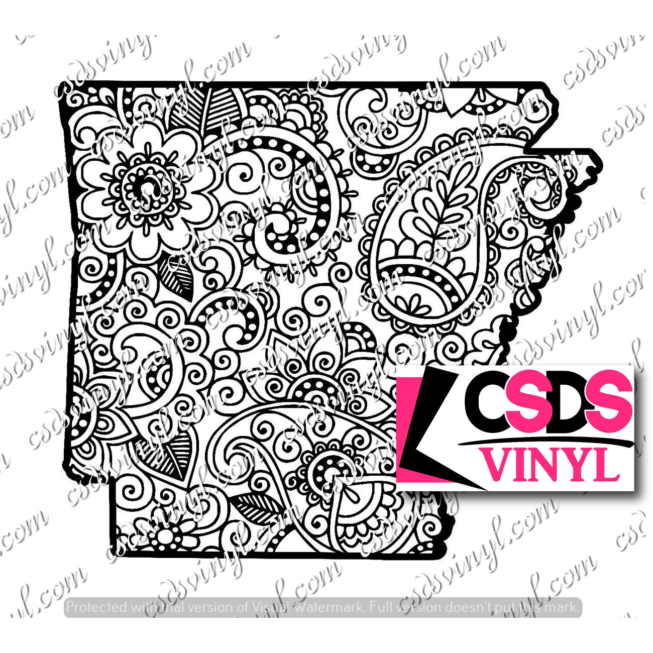Download Svg0082 Paisley Arkansas Svg Cut File Csds Vinyl
