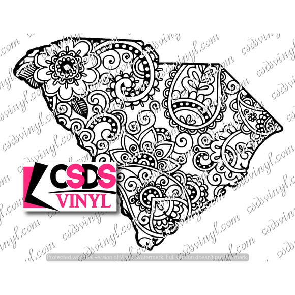 Download Svg0094 Paisley South Carolina Svg Cut File Csds Vinyl