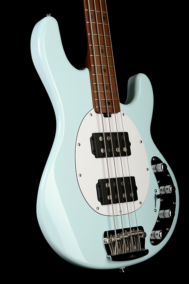 Sterling by Music Man StingRay Ray34 Flame Maple Electric Bass Neptune Blue