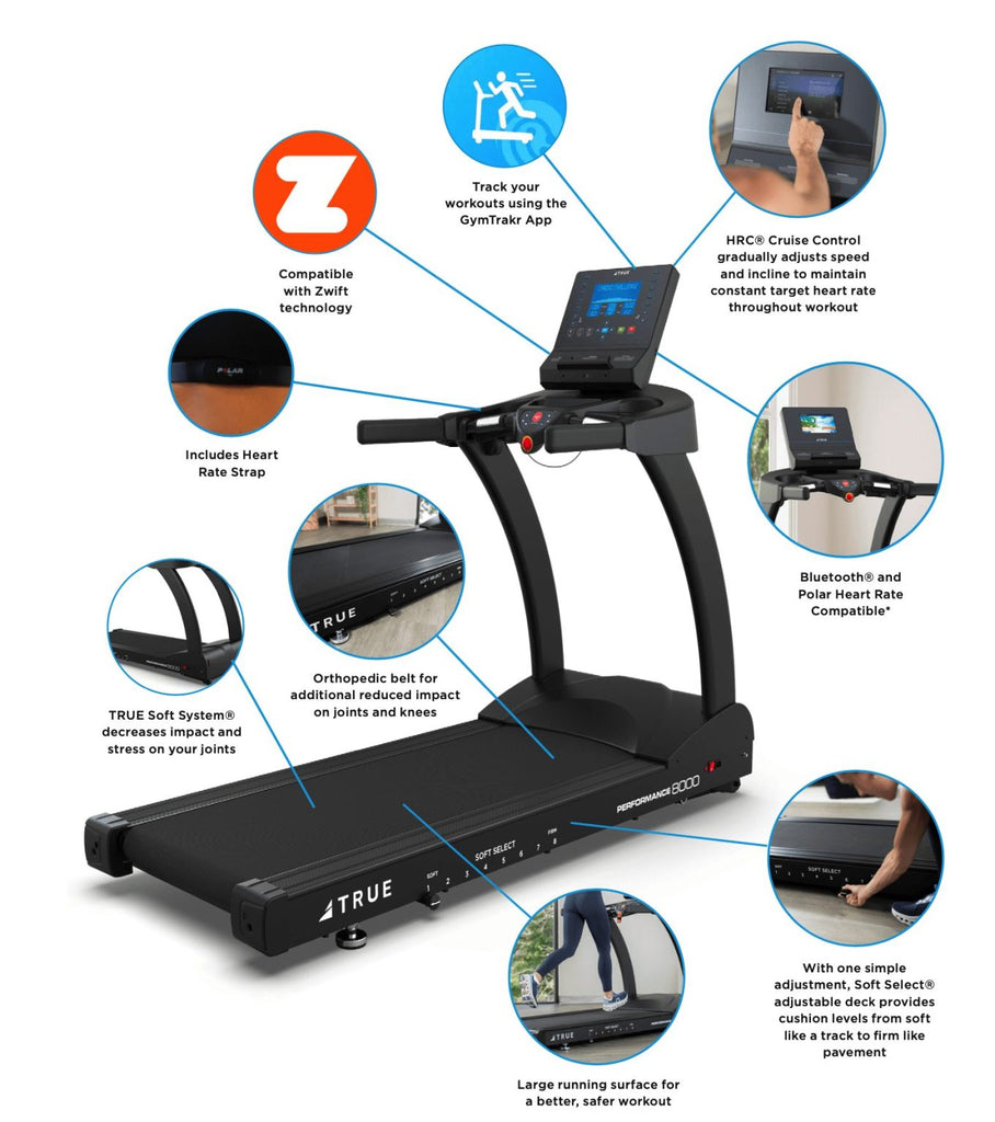 TRUE Performance 8000 Treadmill Key Features