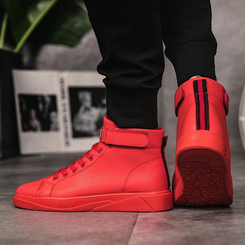 red high top sneakers