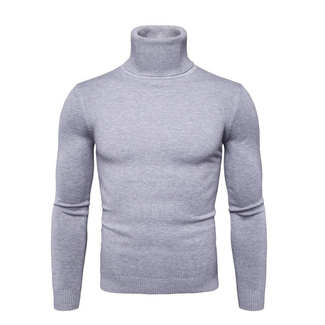 Solid Colors Pull Home Turtleneck Sweater