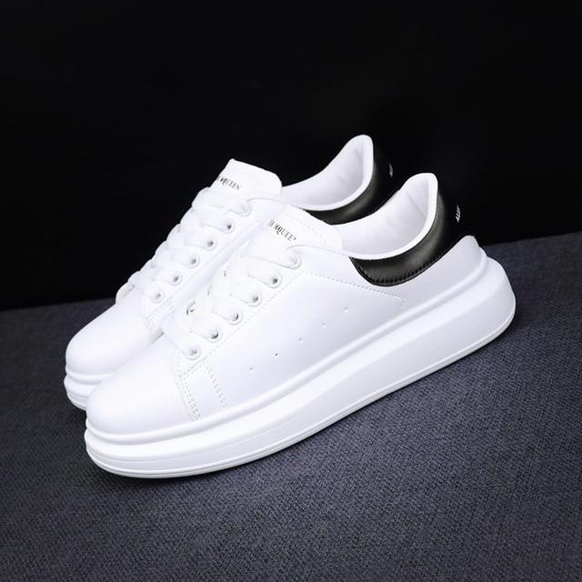 white platform sneakers designer
