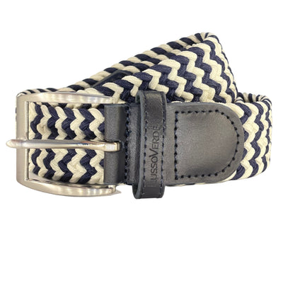 L'Aiglon : Woven Elastic Belt : Pearl Grey