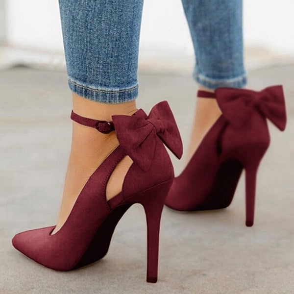 high heels maroon
