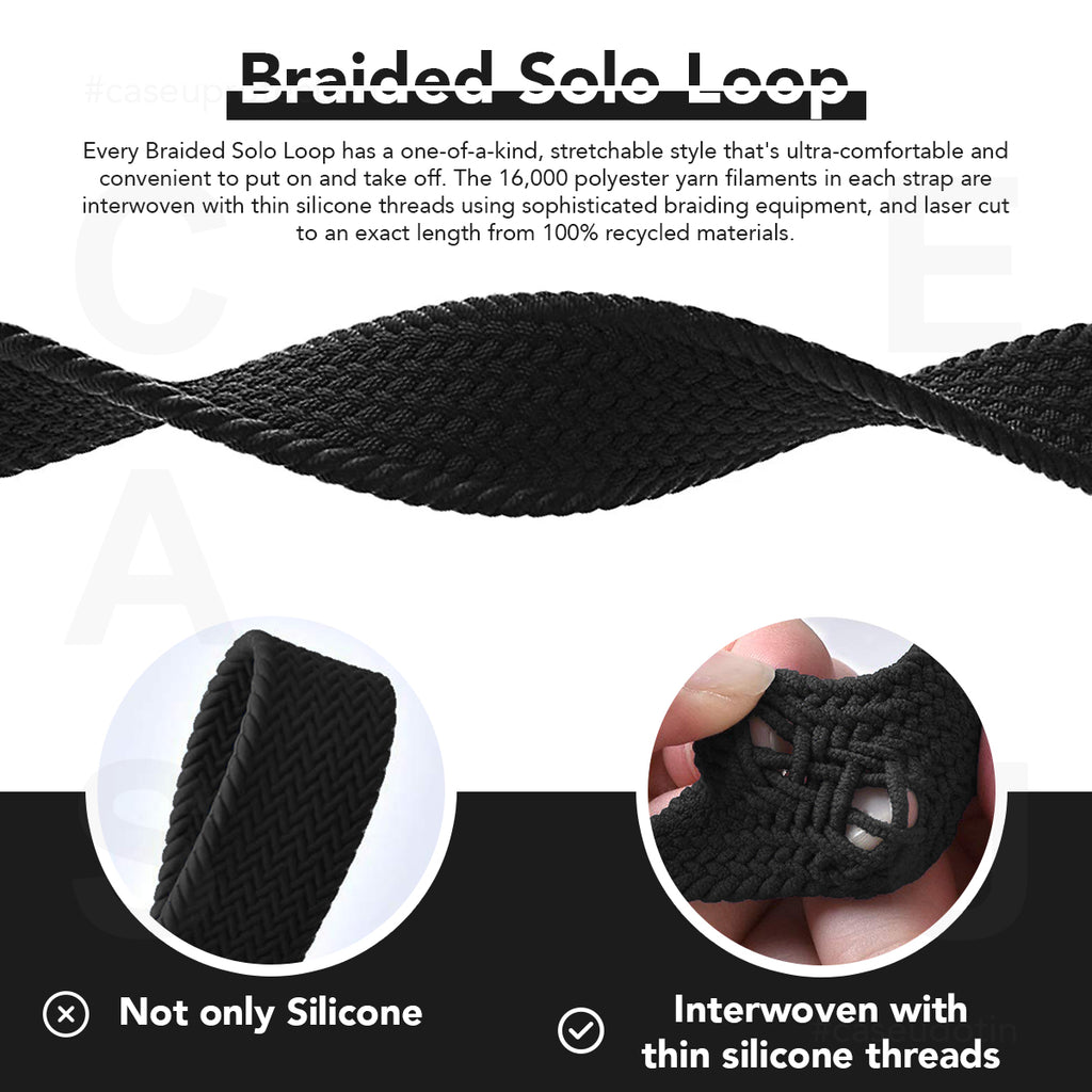 Braided Solo Loop Strap for iWatch - CASE U