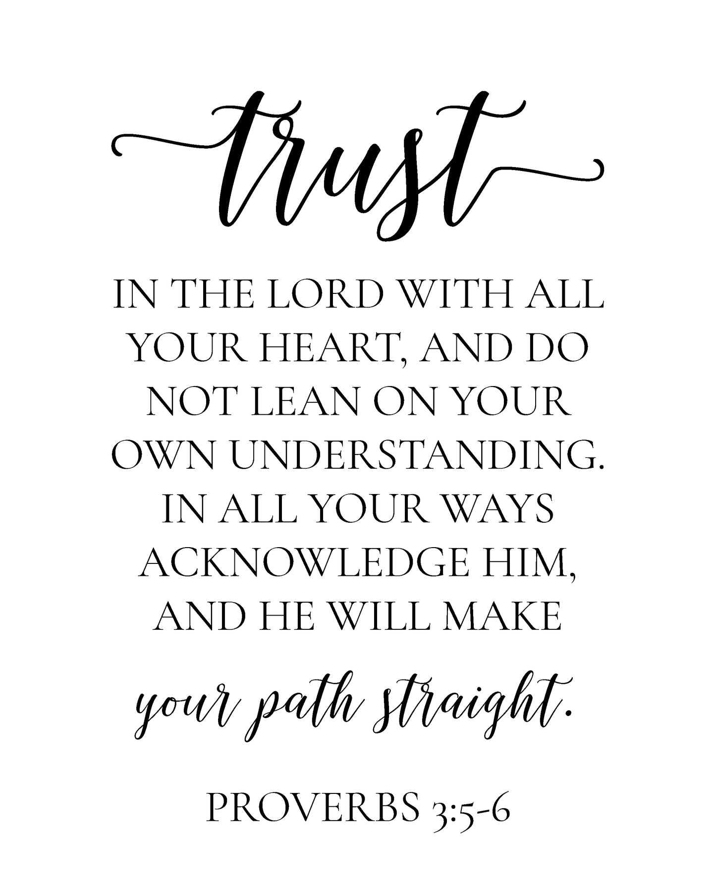 Trust in the Lord Printable – Flourishing Today Shop