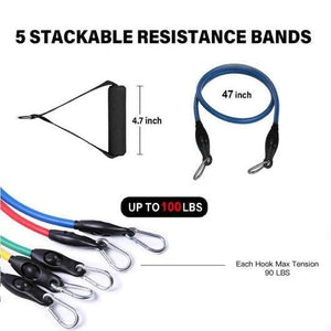 Resistance Band Set ( 11 Piece Set )-Free Shipping