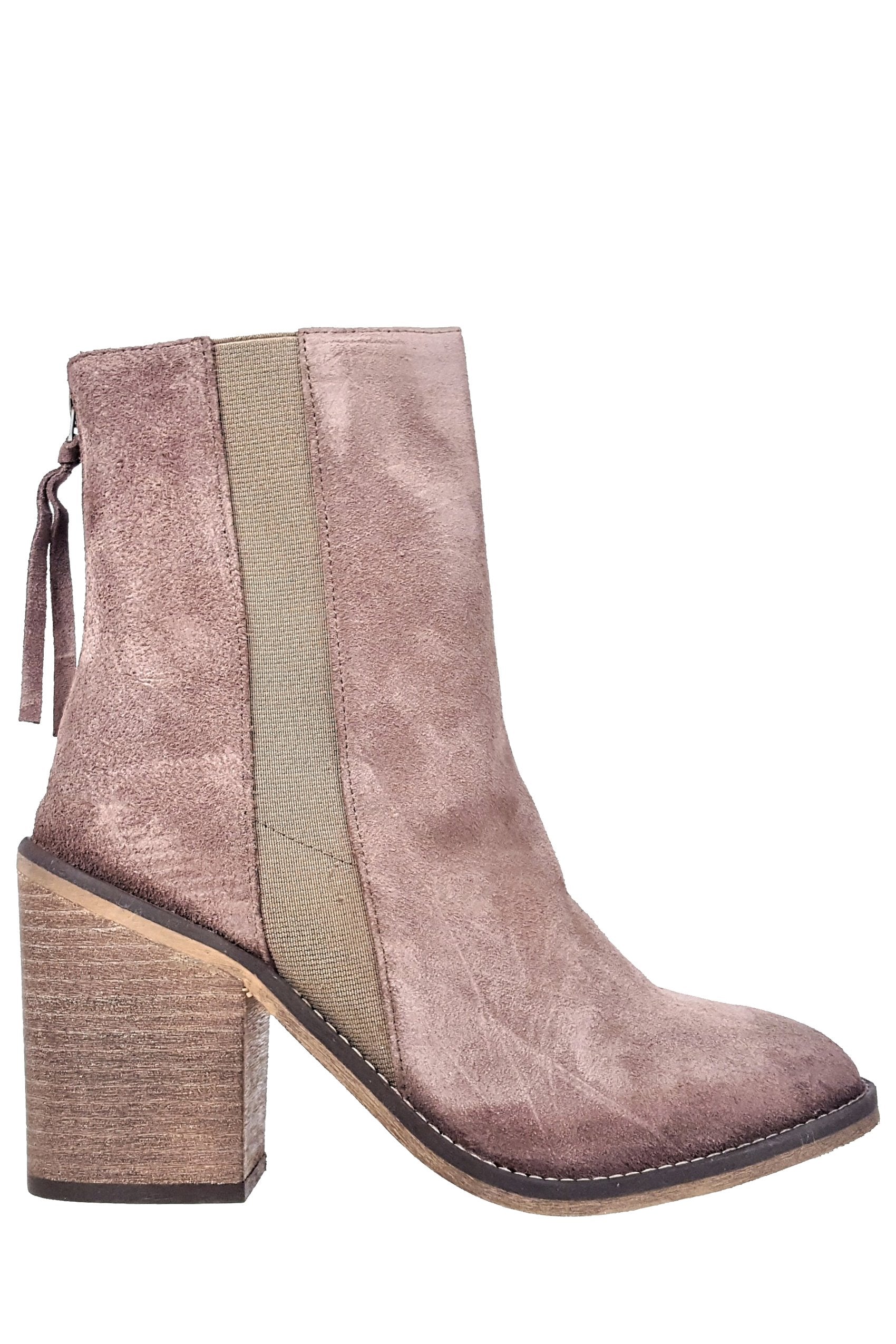 Zabrina Taupe Suede Leather