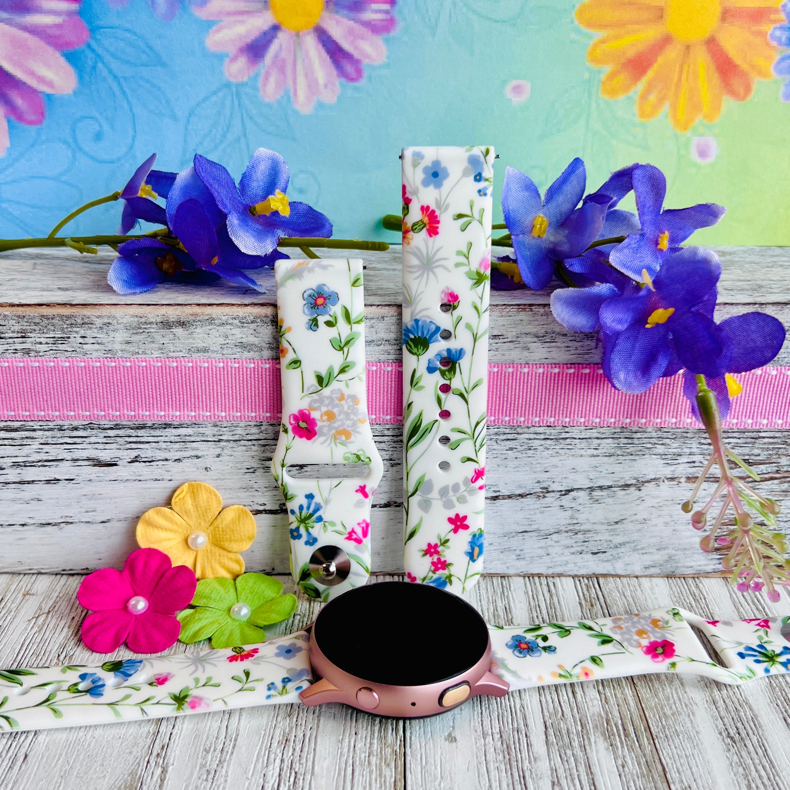 Wild Floral Silicone Watch Band