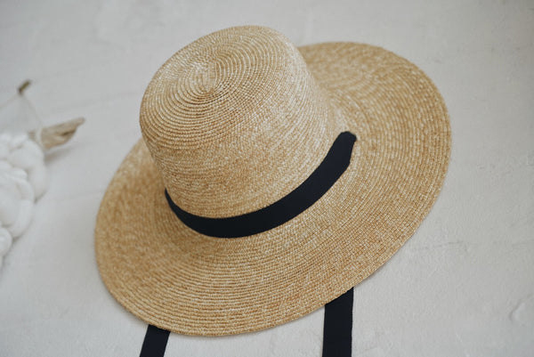 Wica Grocery - Fine Straw Hat with Black Ribbon (LAST ONE