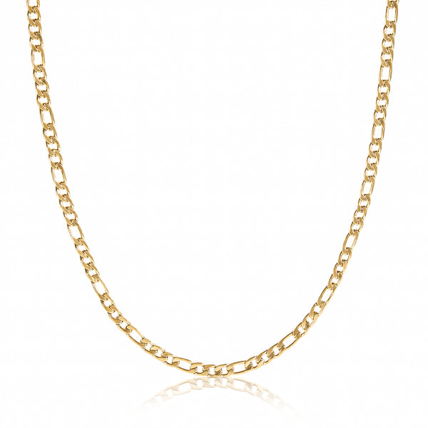 Gold Set - Compass and 5mm Rope Chain Necklace - Rope 5mm x 50cm