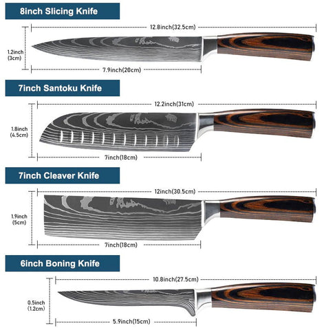 Professional Knife Set with Wooden Handle – Zeekka