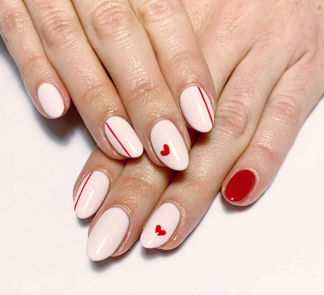 #1 Elegancia de San Valentín - Uñas de San Valentín