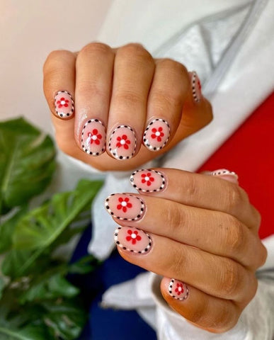 Dotty Blossoms Nails