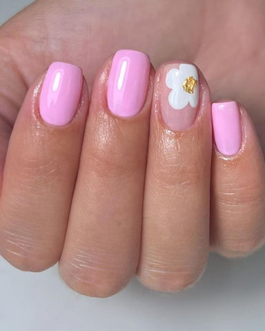 Ongles Flora Chic Dorés