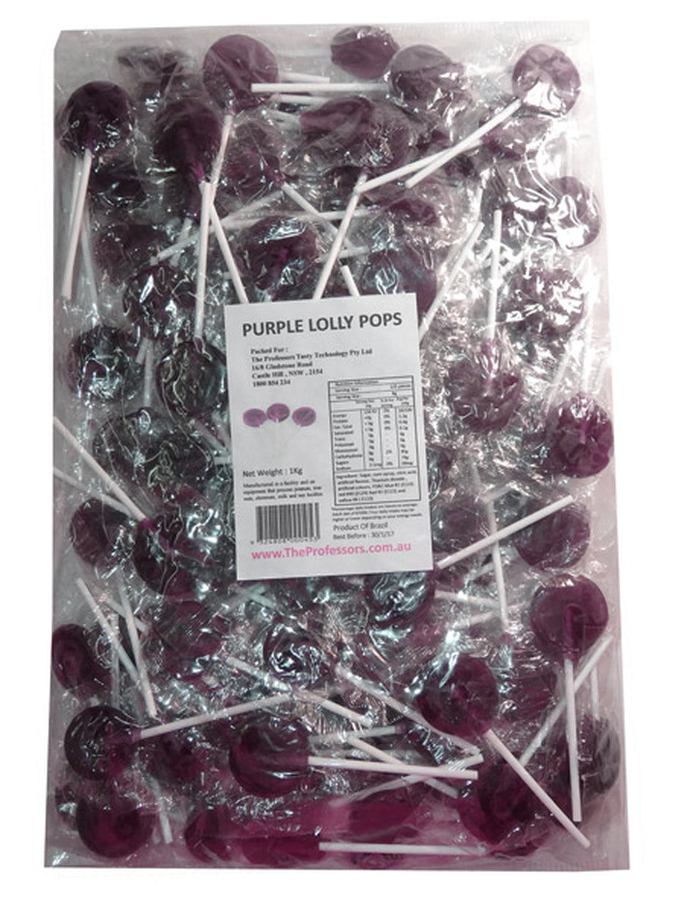 Sweet Treats Purple Lolly pops 8g – Tom's Confectionery Warehouse