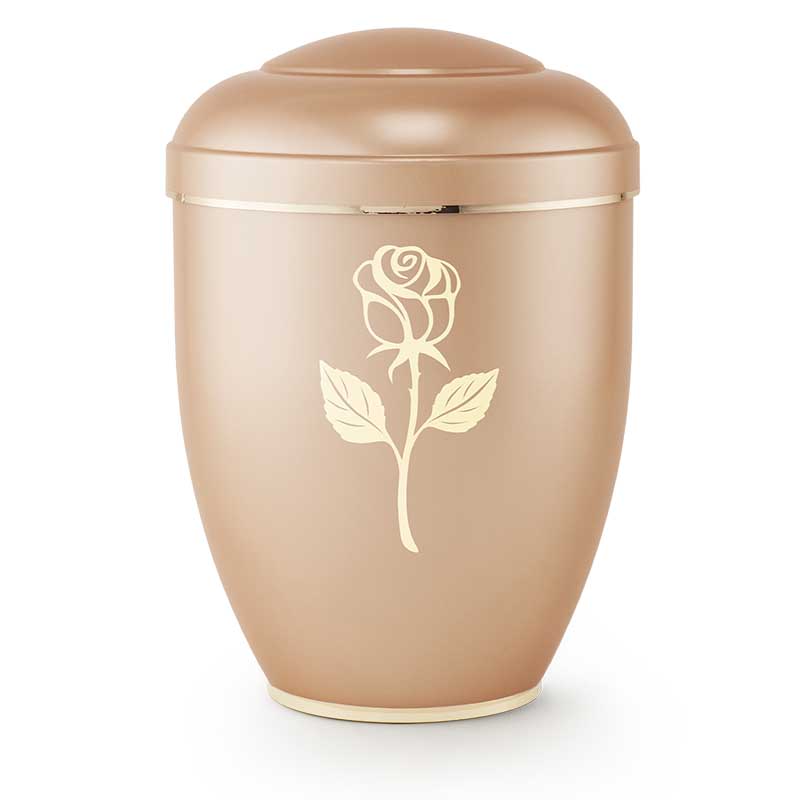 Flourish Rose BiodegradableCremation Urn for Ashes Rose Gold