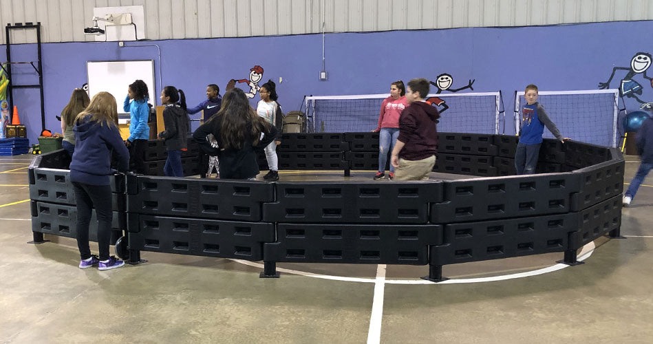 Our gaga pits can be installed both indoors and outdoors