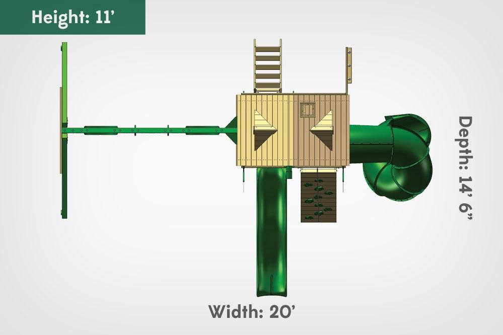 Gorilla Playsets Mountaineer - Swing Set Dimensions