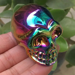Rainbow Hematite Crystal Skull - Green Witch Creations