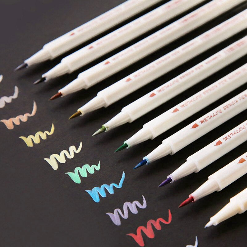 iets Grof Berucht STA Metallic Brush Marker Pen – MOHAMM