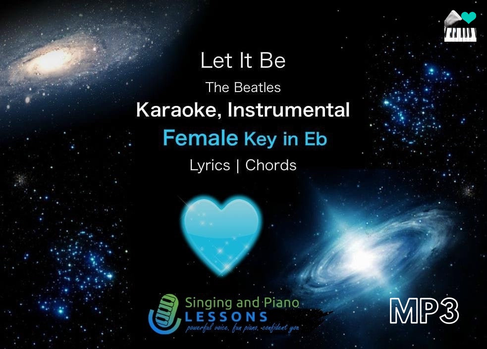 0 Let It Be Beatles Karaoke Instrumental in Female Key/ Baritone for Males