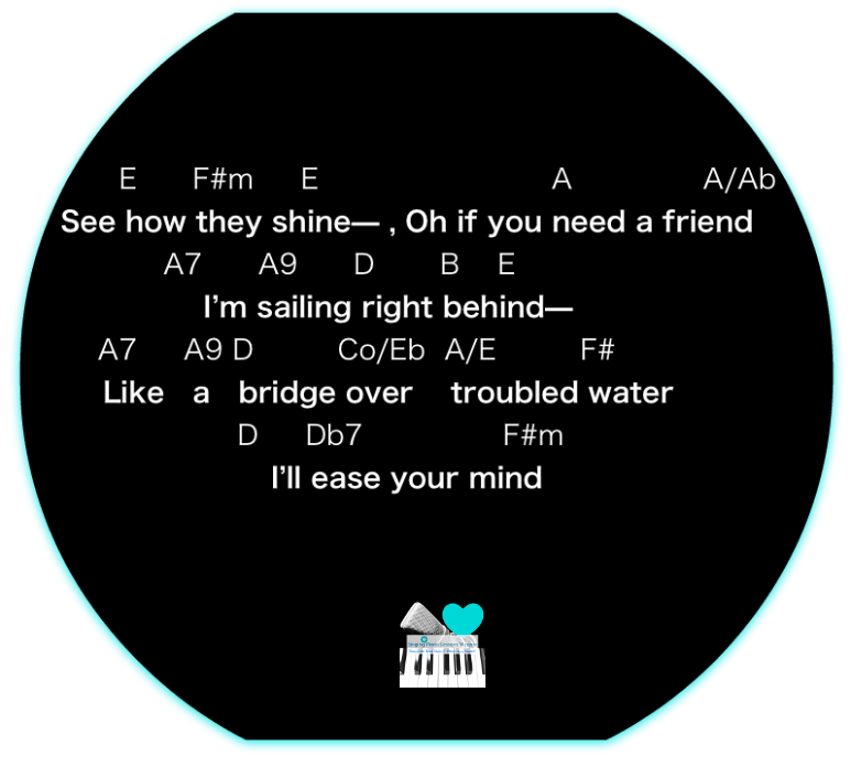 10 Chorus 2 Bridge Over Troubled Water Karaoke Instrumental in Female Key A/ Baritone for Males