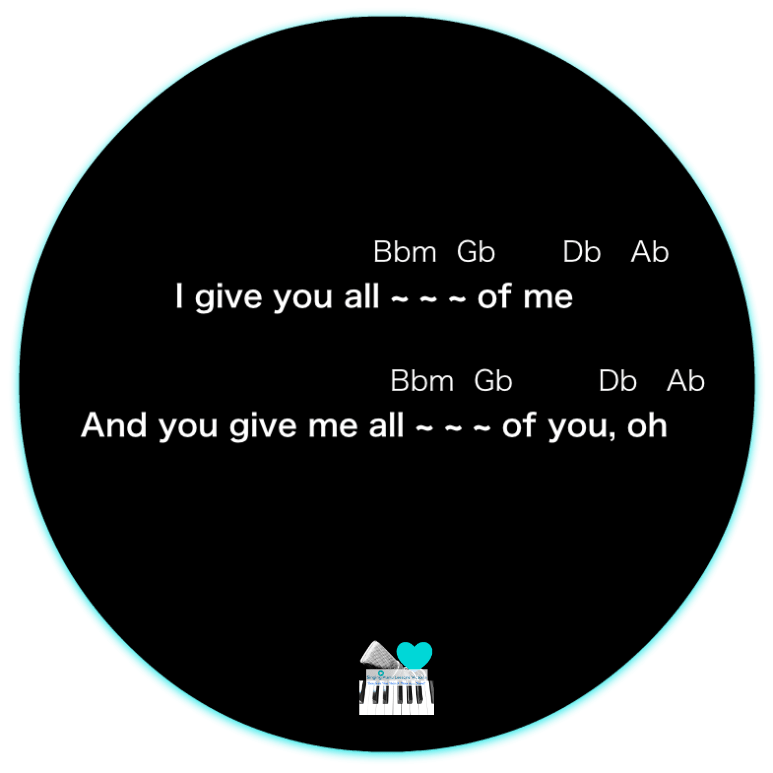 16 Outro All of me by John Legend, Karaoke, Instrumental in Female Key/ Baritone for Males
