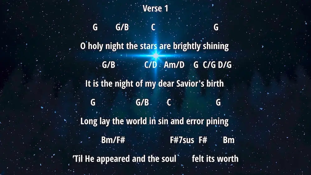 2 Verse 1-1 - O Holy Night Full Lyrics_Version Karaoke in Female Key (& Tenor Male)-min