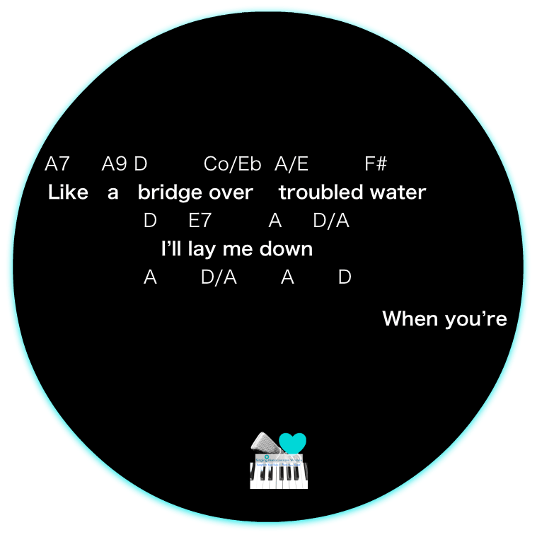 5 Chorus 1-2 Bridge Over Troubled Water Karaoke Instrumental in Female Key A/ Baritone for Males